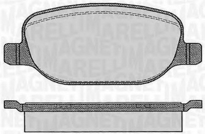 MAGNETI MARELLI 363916060114 -  Комплект тормозных колодок, дисковый тормоз